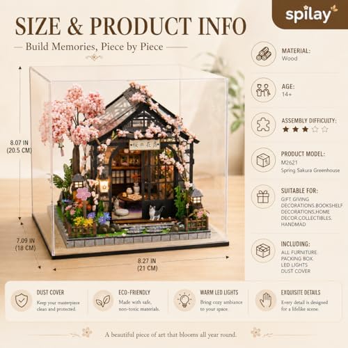 Spilay DIY Miniature House Kit for Adults, Miniature Dollhouse Building Kit - Image 2