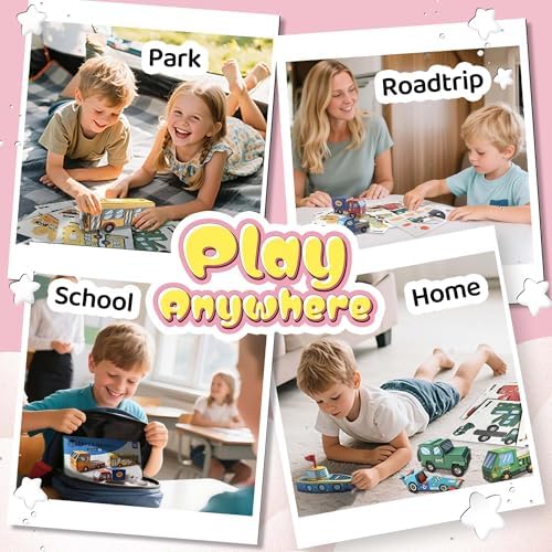 2 Themes in 1, 3D Paper Model Kits for Kid, DIY Origami Kit for Kids Ages 8-12, Include 16 Pre-cut, Easy-to-Assemble Transport & Vehicle Models, Origami Kit for Kids Ages 8-12，Paper Model Kits for Kid - Image 3