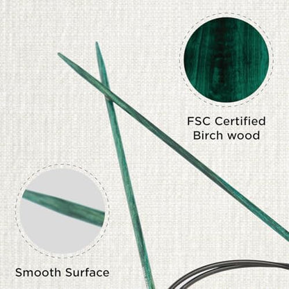 KnitPro Dreamz Fixed Circular Needles 40" (100cm) | US Size 0 (2mm) - Image 2
