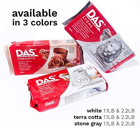 DAS Air-Hardening Modeling Clay - Stone Air Dry Clay 2.2lb Block - Pliable Air Clay for Sculpting and Coating - Introductory Air Dry Modeling Clay for All Ages - Molding Clay for Sculpting and More - Image 2