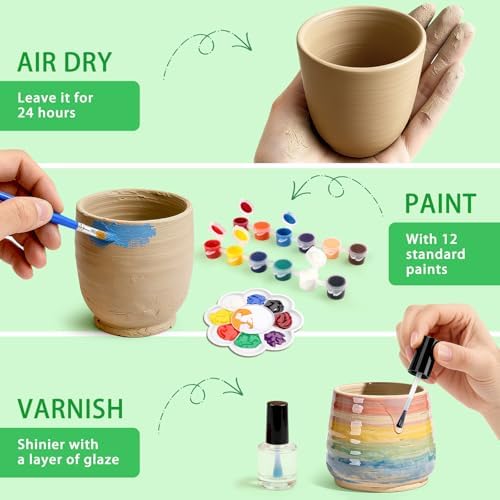 Pottery Wheel for Kids, Dino Craft Kit Arts and Crafts for Kids Ages 6-12 - Image 5