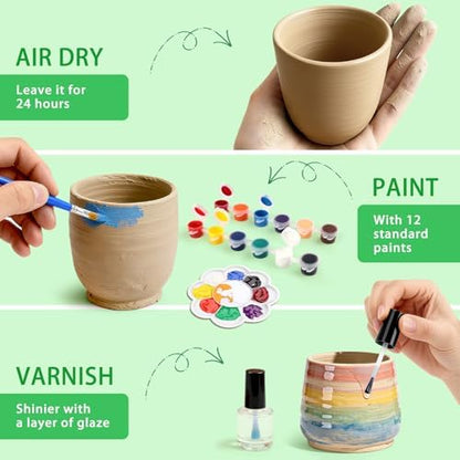 Pottery Wheel for Kids, Dino Craft Kit Arts and Crafts for Kids Ages 6-12 - Image 5