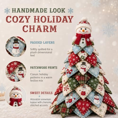 Daily Partner DIY Quilted Fabric Christmas Tree Kit, Arts and Crafts for Adults, (Snowman) - Image 4
