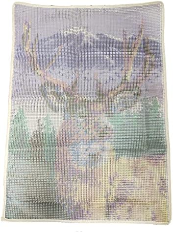 ZFFLYH Deer Latch Hook Kit, DIY Large Latch Hook Kit for Adults 3D Printed Canvas Pattern Crochet Handcraft Embroidery Tapestry Hobby & Crafts 85cmX63cm/33.5X25inch - Image 4