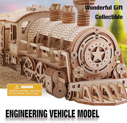 Luxury Steam Train 3D Wooden Puzzle for Adults - Image 2