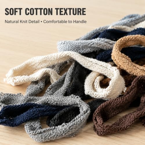 daheypong 300 pcs Cotton Weaving Loops for 7-Inch Loom，8 Neutral Colors - Image 4
