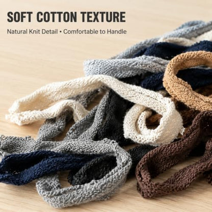 daheypong 300 pcs Cotton Weaving Loops for 7-Inch Loom，8 Neutral Colors - Image 4