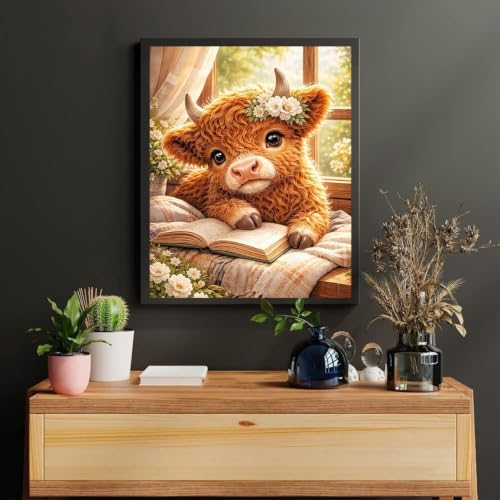 Highland Cow Paint by Numbers Kit for Adults, Oil Painting Canvas 16x20inch - Image 5