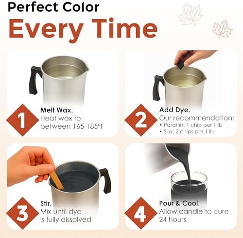 Fall Candle Dye Chips, Soy & Paraffin Candle Making, 5 Autumn Colors - Image 3