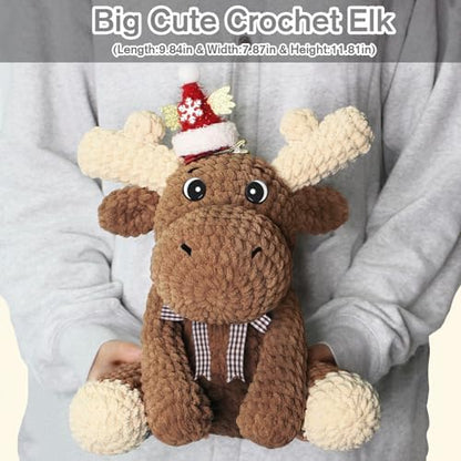 CODGP Crochet Kit for Beginners, 11.8-Inch Elk Crochet Kit for Adults - Image 2