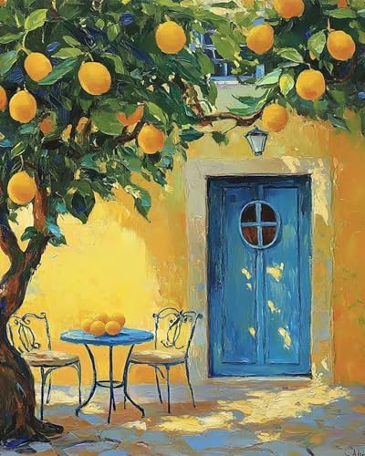 5DDIYART Lemon Fruit Paint by Numbers for Adults Beginner, Paint by Number Kits on Canvas Without Framed,Paint by Easy Acrylic Painting Home Wall Decor 16x20inch by Unknown