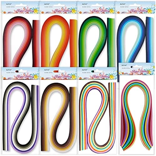 JUYA Paper Quilling Kit 960 Strips with 14 Tools, Glue, Blue Set, 3mm - Image 2