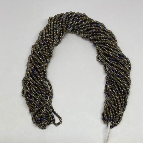 11/0 Glass Seed Beads, 12 String Hanks, Small Craft Beads, 2 mm (Vintage Iris) by Unknown