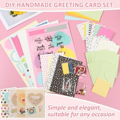 32Pcs Paper Card Making Kits - DIY Greeting Card Kit - Colorful Handmade Card Making Supplies - Cards Birthday Invitation - Warm Card Making Kits - Thank You Birthday Mother's Day Congradulation - Image 2