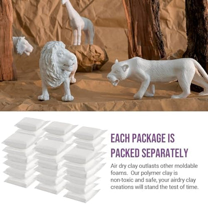 CALPALMY Air Dry Foam Clay (72 Pack), 360g White Moldable Soft Clay for Kids Gifts Partty and School Project Supplies, Perfect for Crafting Cosplay and Artistic Projects - Image 6
