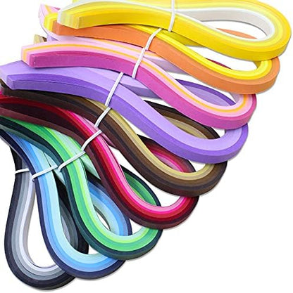 Zorfeter Multi-Color Quilling Paper Strips Kits, 10mm Width, 15" Length by Zorfeter