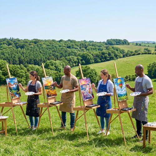 Cholemy 36 Pcs Paint and Sip Kit Gift for Adults 8''x10'',Seaside Scenery - Image 5