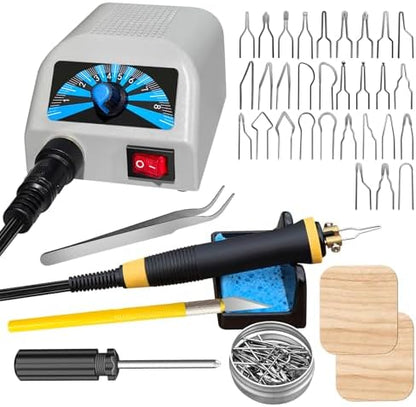 FIRElood LH20 Wood Burning Kit,Wood Burning Tool, Adjustable Temperature Wood Burner Kit,professional wood burning kit for Adults Beginners Craft,pyrography pen Comes With 30Pyrography Wire Tips by FIRElood