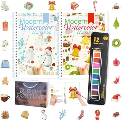 apolyone 2-Pack Beginner Watercolor Workbooks by apolyone