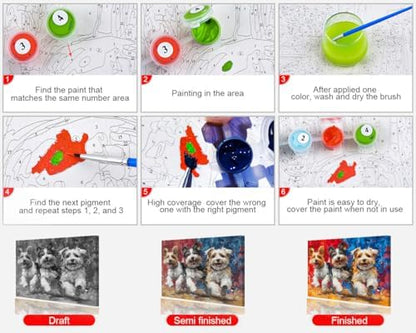 TUMOVO DIY Painting by Numbers for Adults Dog - Image 6