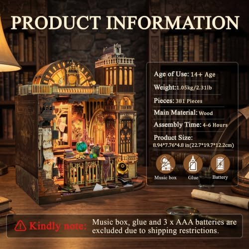 CRIOLPO Book Nook Kits for Adults DIY Miniature House Kit with LED Lights - Image 2