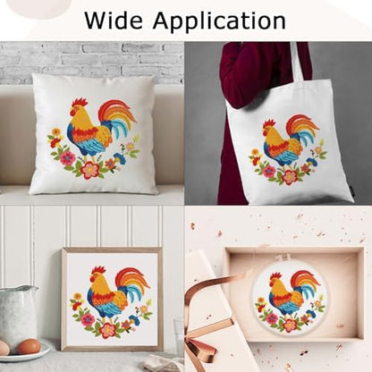 Nuberlic Embroidery Kit for Beginners, Rooster Needlepoint kit - Image 7