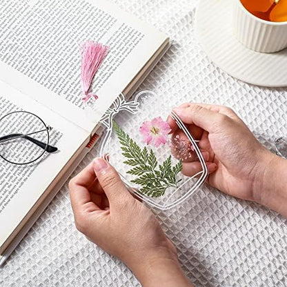 Taobary 91 Pcs DIY Dried Flowers Bookmarks Transparent, Classic Color - Image 6