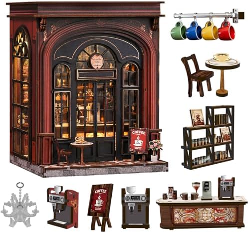 Roroom Book Nook Kit for Adults, Vintage Coffeehouse House Building Kit by Roroom