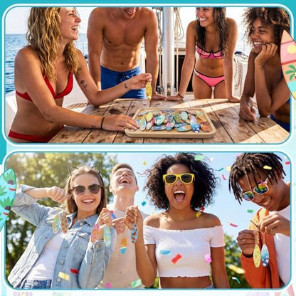 Huquary 30 Pcs Summer Diamond Art Keychains Surfboard Diamond Painting Keychain Kits for Aldults Double Sided 5d Rhinestones Beach Hawaiian Luau Party Hanging Ornaments for Beginners DIY Crafts - Image 2