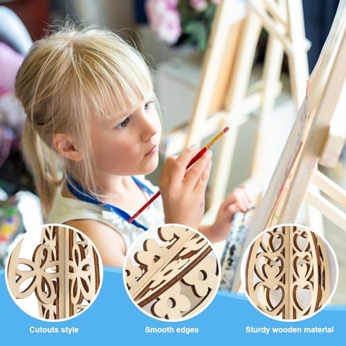COCHIE DIY 3D Easter Eggs Wood Crafts to Paint, Paintable Unfinished Wooden Slices for Craft, Spring Egg Cutouts Ornaments for Painting Decorations (24 PCS) - Image 3