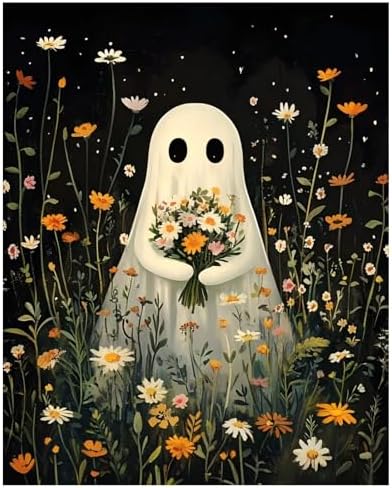 hkejoi Ghost Paint by Numbers Kit for Adults, 16x20 in by hkejoi