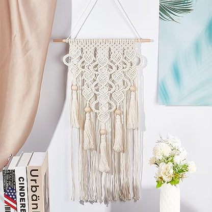 FREEBLOSS DIY Macrame Kit for Adults Beginners Bohemian Macrame Wall Hanging Ornament Creative Boho Macrame Wall Art Macrame Tapestry Gift for Mom Girls - Image 7