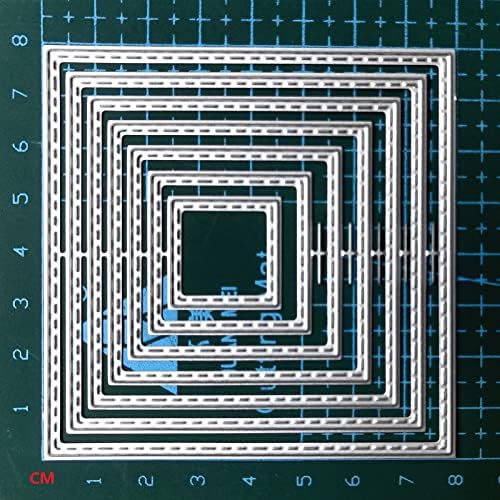 Cutting Dies Handmade DIY Paper Cards Album Decoration Stencils Template Embossing for Card Scrapbooking Craft (Square-Self) - Image 3