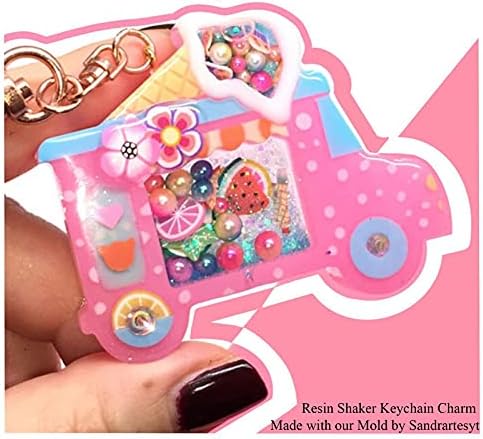 FUNSHOWCASE Resin Shaker Molds Set Charms Pendant Jewelry Making Supplies 9 Silicone Trays with 5 Clear Seal Films - Image 6