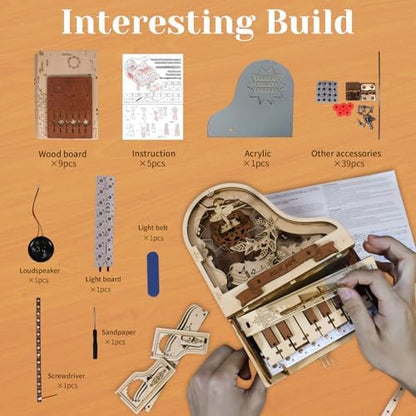 Music Park 3D Wooden Puzzle, Piano Music Box - Image 5