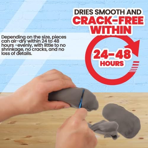 3.3 lbs Moldable Cosplay Foam Clay (Gray) - Air-Dry High Density for Intricate Designs Dries Evenly Within 24-48 Hours Sandable and Paintable - Image 3