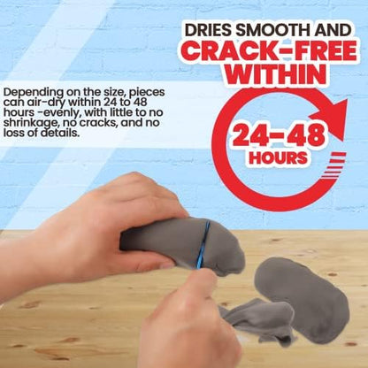 3.3 lbs Moldable Cosplay Foam Clay (Gray) - Air-Dry High Density for Intricate Designs Dries Evenly Within 24-48 Hours Sandable and Paintable - Image 3