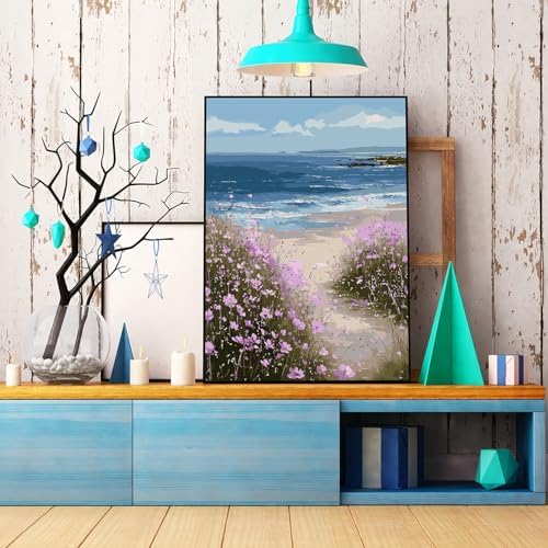 Beach Wildflower Paint by Numbers Kit for Adults Beginner 16X20 inch - Image 3