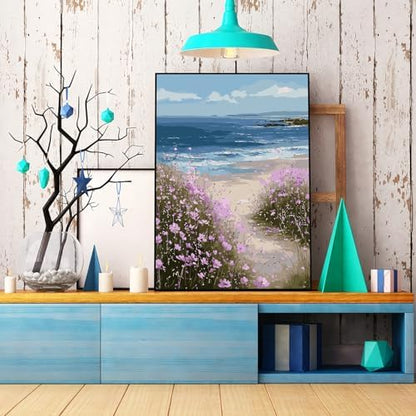 Beach Wildflower Paint by Numbers Kit for Adults Beginner 16X20 inch - Image 3