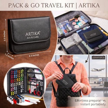 119-Piece Travel Sewing Kit for Adults & Kids, Small Needle & Thread Kit - Image 6