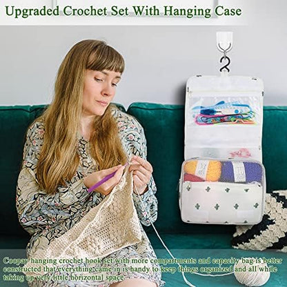 Coopay Upgraded Crochet Kit for Beginners, All-in-One Crochet Kits (63Pcs) - Image 2