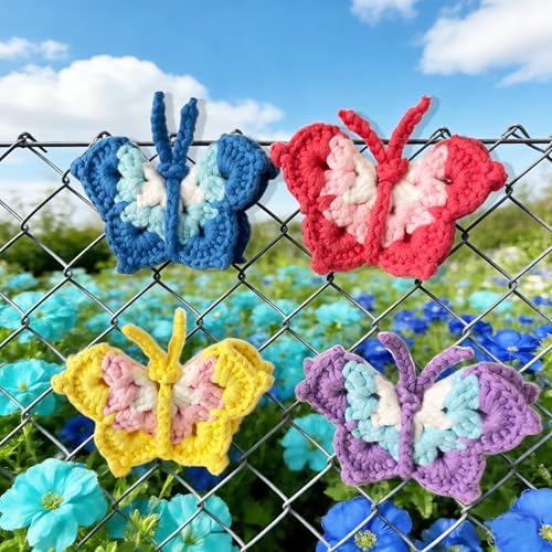 DIBYHIVE Crochet Kit for Beginners,Complete Video Tutorials,3D Butterfly Crochet Kit,Suitable for Adults and Kids,Includes Explanations of Basic Crochet Stitches - Image 6