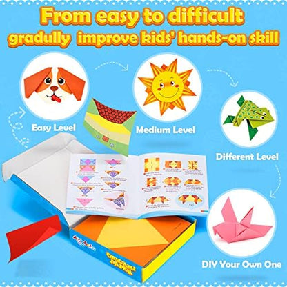 308 Sheets Origami Paper Kit for Kids Ages 5-8 8-12 with Instructional Book - Image 5
