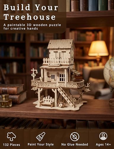 BOOZUU 3D Wooden Treehouse Puzzle for Adults - Image 2