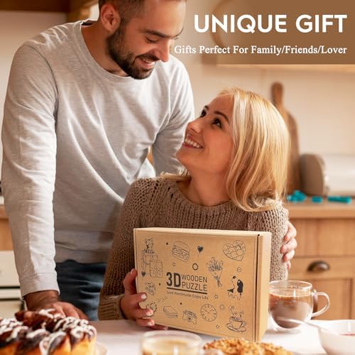 3D Wooden Puzzles for Adults-Christmas Clock Puzzle-Adult Crafts - Image 6