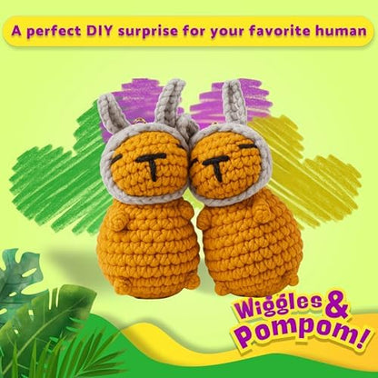 Capybara Crochet Kit for Beginners, 2 Easy Amigurumi Capybaras, Bunny Ears - Image 6
