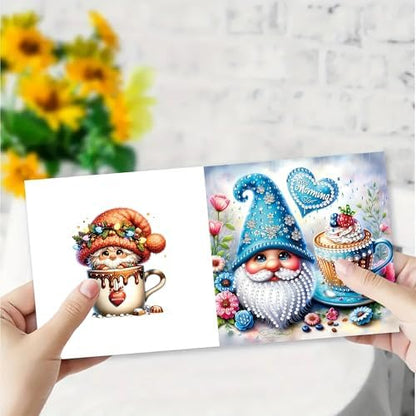 MaiYiYi 6 Pack 5D DIY Gnome Diamond Painting Greeting Cards Art Kits - Image 4