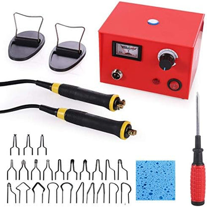 TOPCHANCES Wood Burning Kit ,110V 50W Dual Pen Pyrography Machine Tool Kits with 23pcs Pyrography Wire Tips for Beginner and Adults by TOPCHANCES