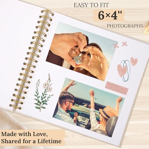 10"x10" Scrapbook Photo Album Linen Cover 20 Sheets 40 Pages White Paper - Image 3