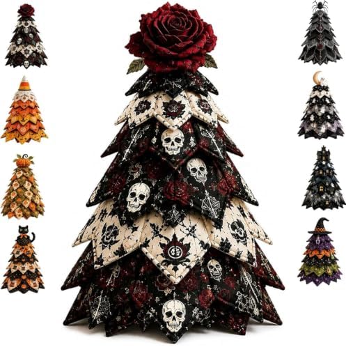 HZSprance DIY Quilted Christmas Tree Kit –3D Fabric Patchwork Kit(BlackB) by HZSprance